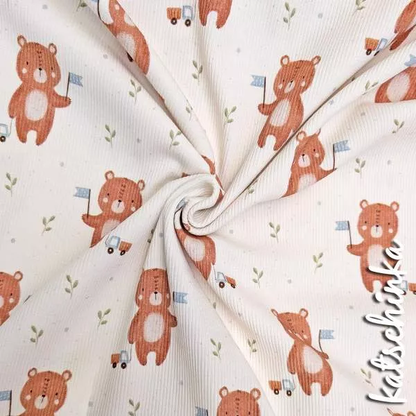 Ribjersey Bär mit Spielzeugauto 7162 schmale Rippen