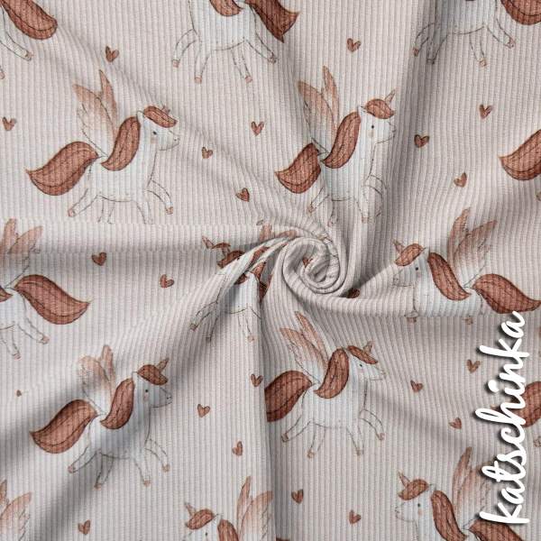 Ribjersey Fliegendes Einhorn 7145 schmale Rippen