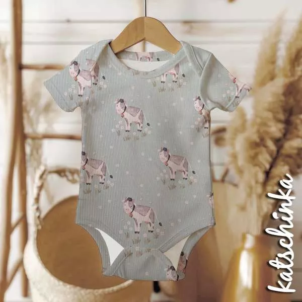 Kinderpullover aus Rippenjersey mit Motiv – weicher Ribjersey Stoff für Kinderkleidung in hellblau