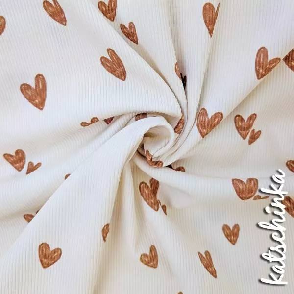Ribjersey herzen skizze kakao 1016 schmale Rippen