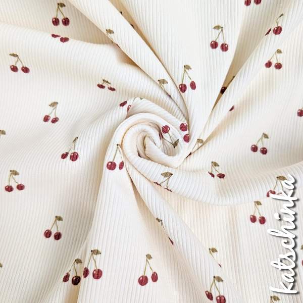 Ribjersey Fruchtgenuss Kirschen 7194 schmale Rippen