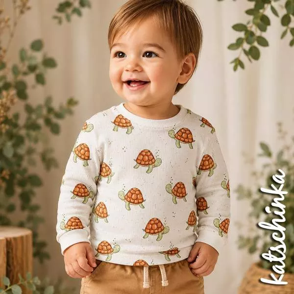 Ribjersey Happy Schildkröte 7171 schmale Rippen