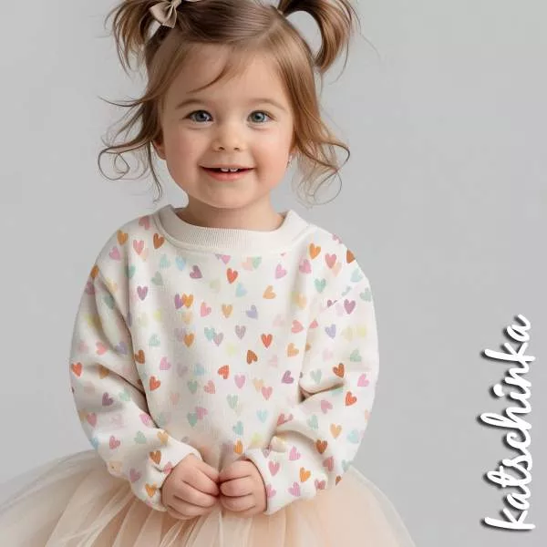 Kinderpullover aus Rippenjersey mit Motiv – weicher Ribjersey Stoff für Kinderkleidung in hellblau