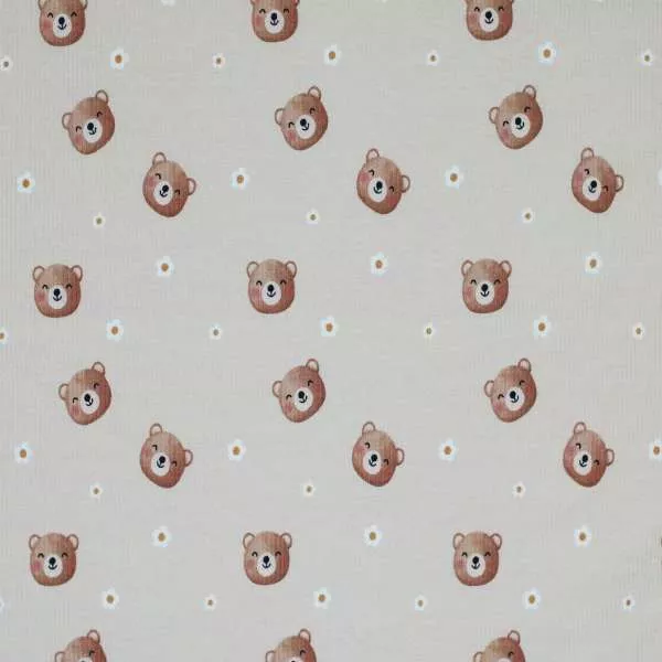 Ribjersey Bären beige 785 schmale Rippen