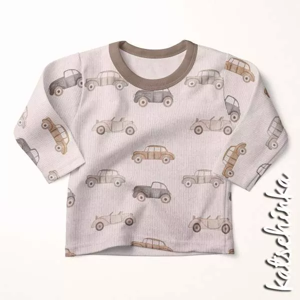 Ribjersey Retroautos Rippjersey schmale Rippen