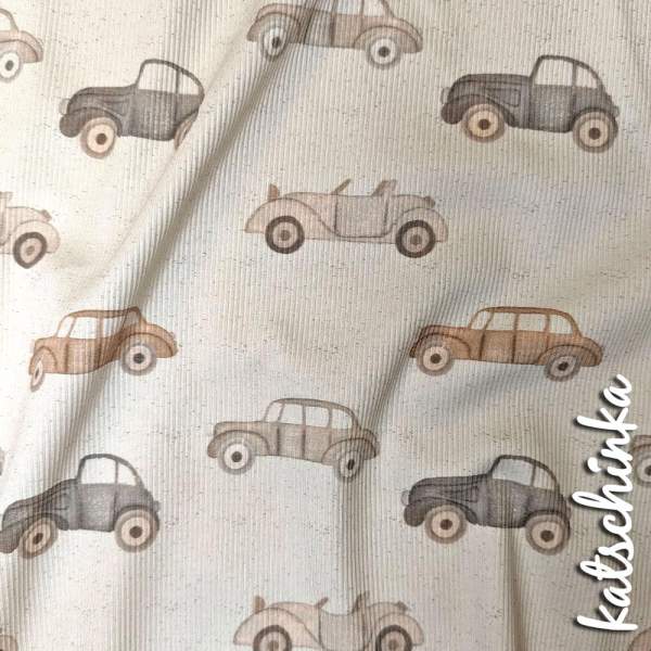 Ribjersey Retroautos Rippjersey schmale Rippen