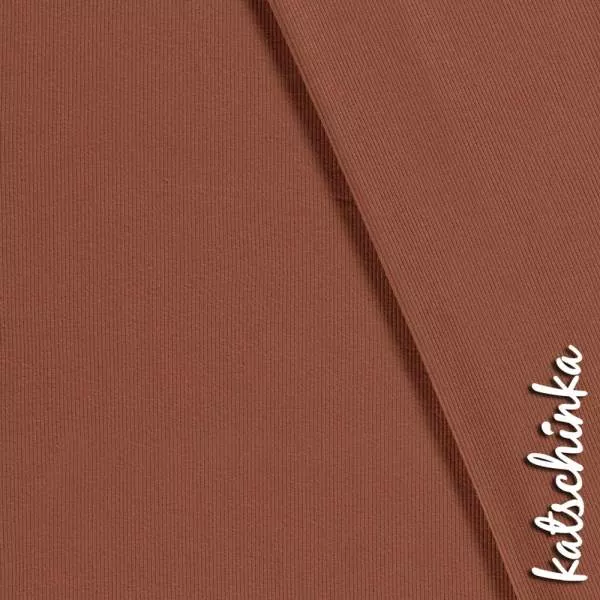 Soft Rippstrick Jersey schmale Rippe | Rippjersey | rosenholz 014
