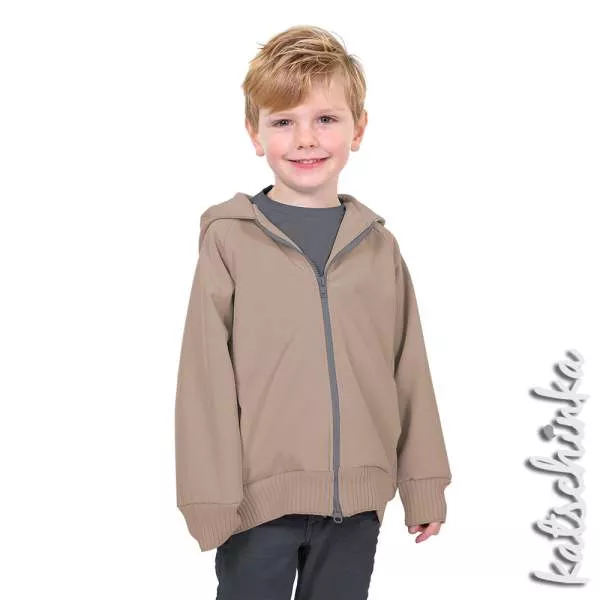 Softshell Stoff Meterware beige 053 | wasserabweisend, winddicht & warm | Outdoorstoff zum Nähen von Jacken & Softshell Hosen, Softshelloverall