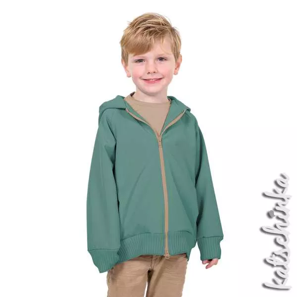 Softshell Stoff Meterware deep dusty mint 124 | wasserabweisend, winddicht & warm | Outdoorstoff zum Nähen von Jacken & Softshell Hosen, Softshelloverall