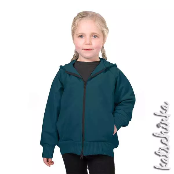 Softshell Stoff Meterware petrol 024 | wasserabweisend, winddicht & warm | Outdoorstoff zum Nähen von Jacken & Softshell Hosen, Softshelloverall