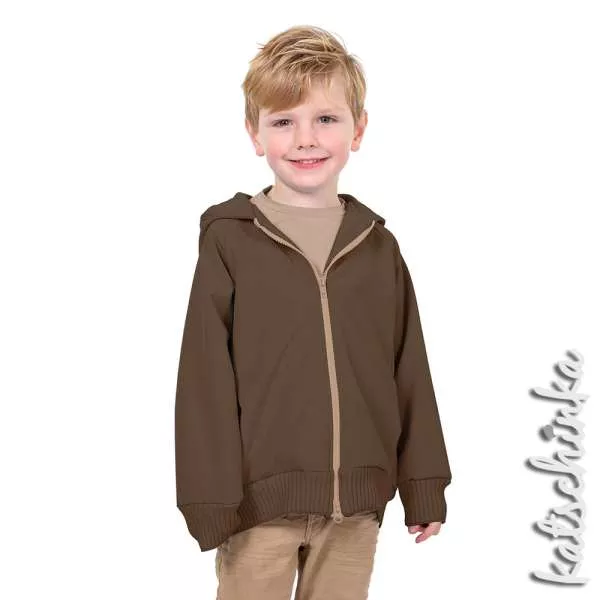 Softshell Stoff Meterware Schoko 058 | wasserabweisend, winddicht & warm | Outdoorstoff zum Nähen von Jacken & Softshell Hosen, Softshelloverall