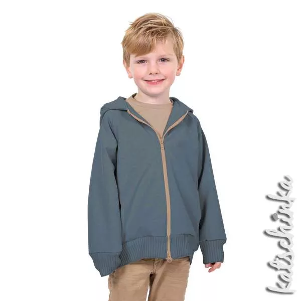 Softshell Stoff Meterware stahlblau 007 | wasserabweisend, winddicht & warm | Outdoorstoff zum Nähen von Jacken & Softshell Hosen, Softshelloverall