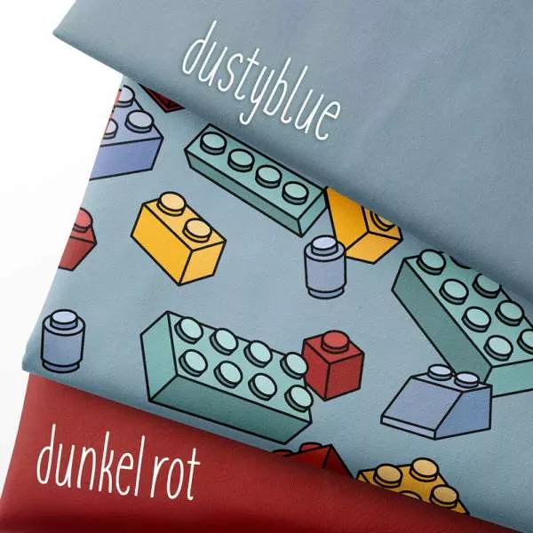 Sommersweat - Bausteinchen dustyblue