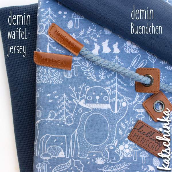 Bio Sommersweat - Waldfreunde denim