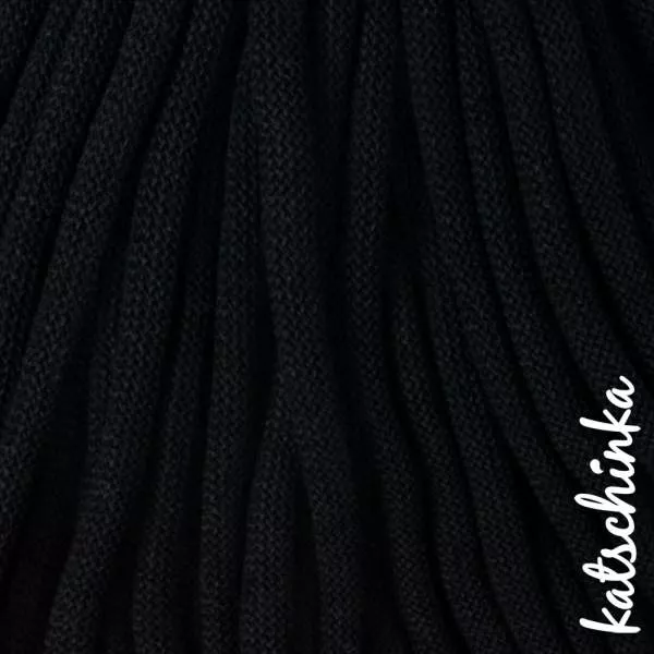 Strickschlauch Schwarz Baumwollkordel 10mm für Hoodie