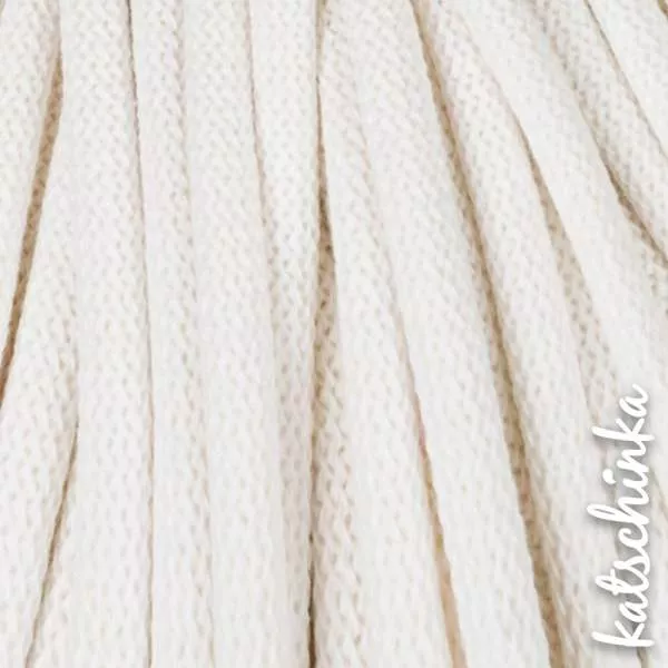 Strickschlauch ecru Baumwollkordel 10mm für Hoodie