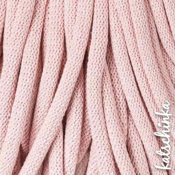 Strickschlauch pastell-pink Baumwollkordel 10mm für Hoodie