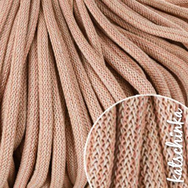 Strickschlauch peach-shake Baumwollkordel 10mm für Hoodie