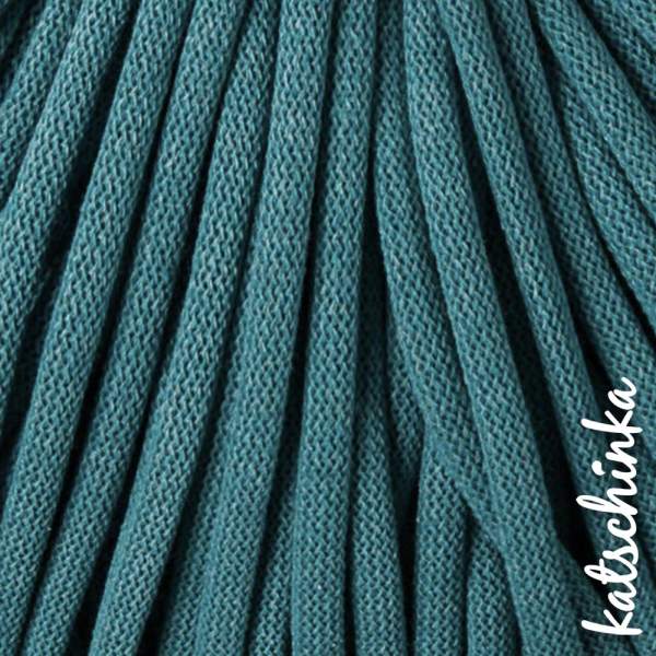 Strickschlauch teal Baumwollkordel 10mm für Hoodie