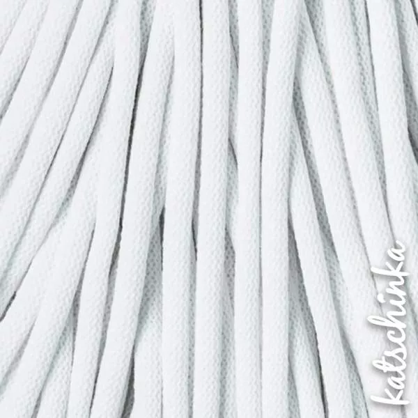 Strickschlauch weiss Baumwollkordel 10mm für Hoodie