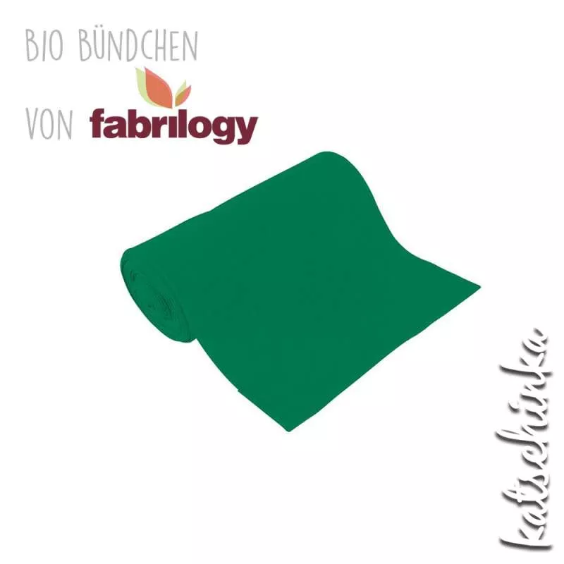 Bio Bündchenstoff blattgruen – formstabiler Bio Bündchenstoff mit feiner Struktur