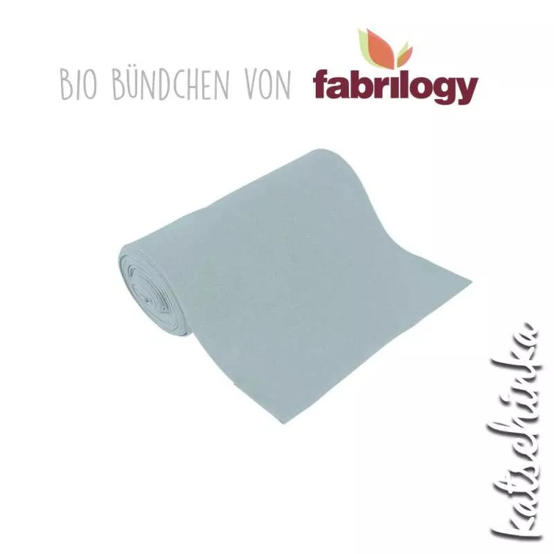 Bio Bündchenstoff eisblau – formstabiler Bio Bündchenstoff mit feiner Struktur