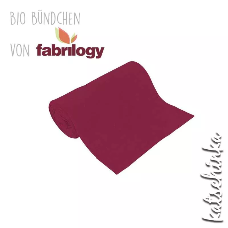 Bio Bündchenstoff fuchsia – formstabiler Bio Bündchenstoff mit feiner Struktur