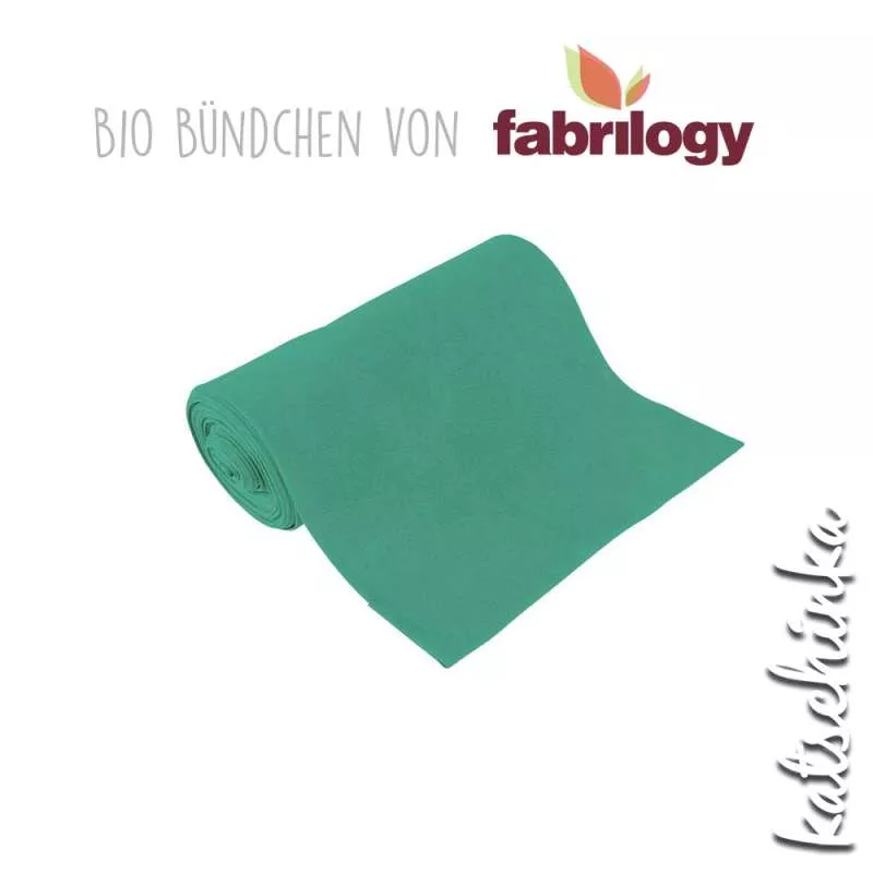 Bio Bündchenstoff mint – formstabiler Bio Bündchenstoff mit feiner Struktur
