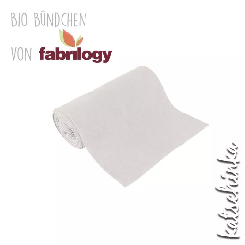 Bio Bündchenstoff naturweiss – formstabiler Bio Bündchenstoff mit feiner Struktur