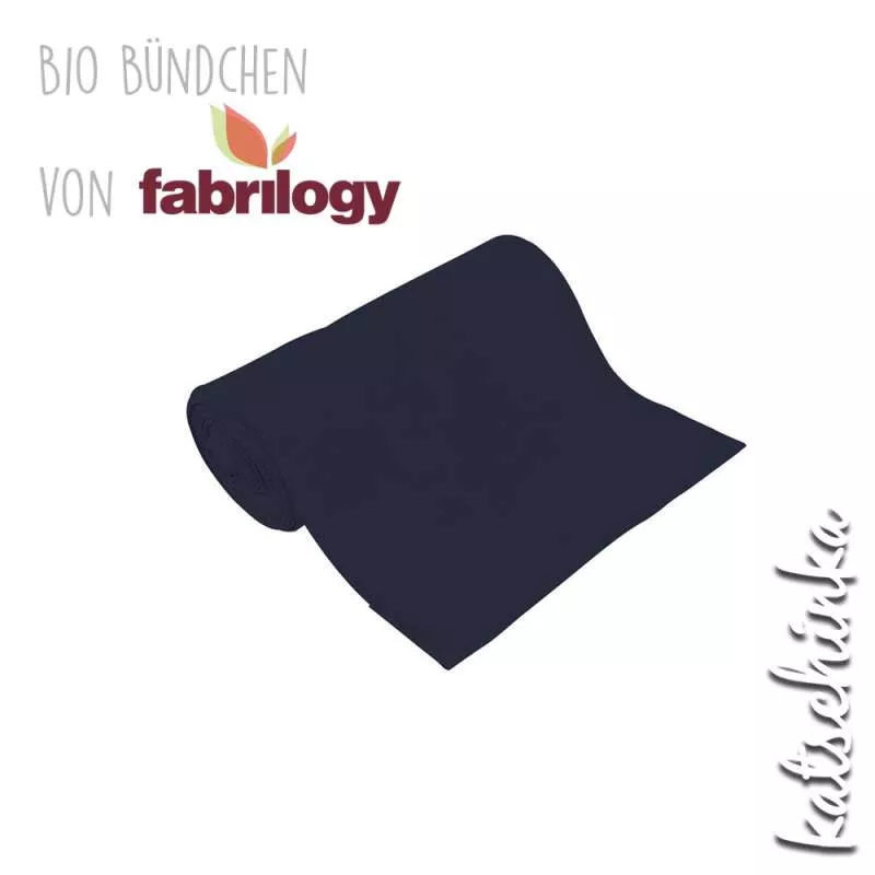 Bio Bündchenstoff navy – formstabiler Bio Bündchenstoff mit feiner Struktur