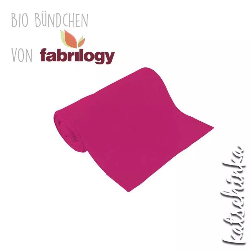 Bio Bündchenstoff pink – formstabiler Bio Bündchenstoff mit feiner Struktur