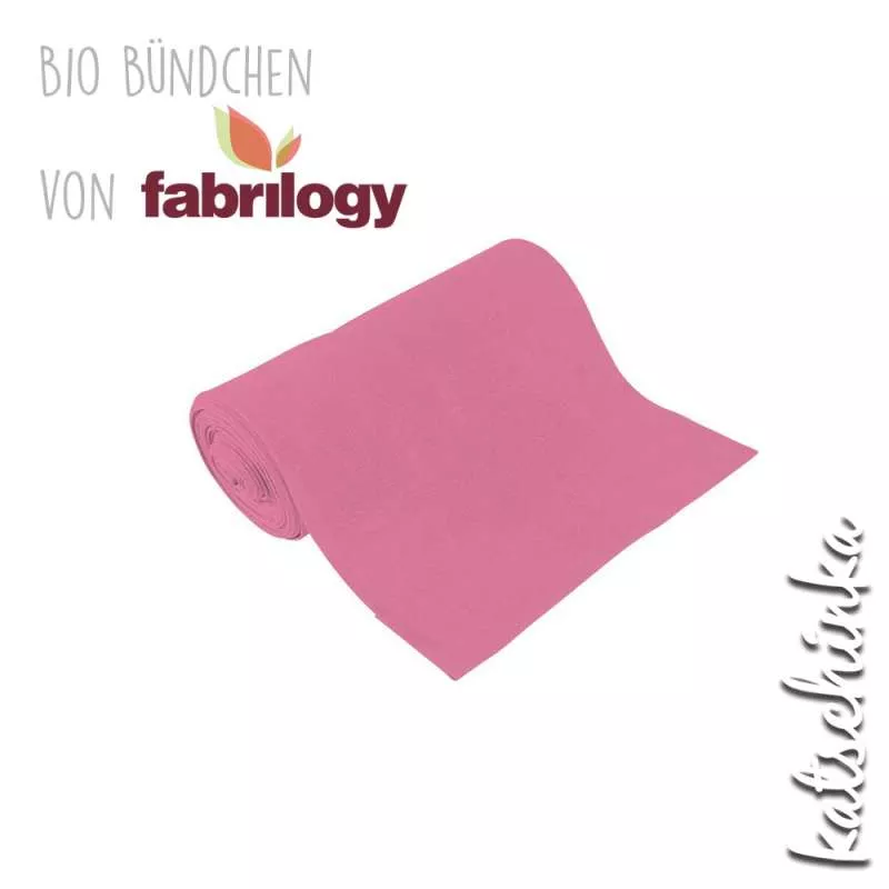 Bio Bündchenstoff rosa – formstabiler Bio Bündchenstoff mit feiner Struktur