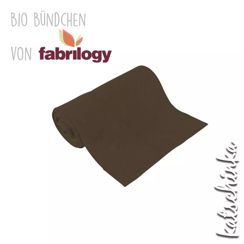 Bio Bündchenstoff trueffel – formstabiler Bio Bündchenstoff mit feiner Struktur