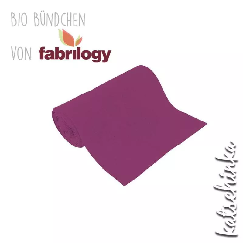 Bio Bündchenstoff waldbeere – formstabiler Bio Bündchenstoff mit feiner Struktur