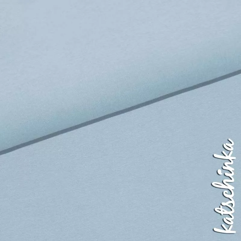 Bio Bündchenstoff eisblau als elastische Schlauchware von Fabrilogy