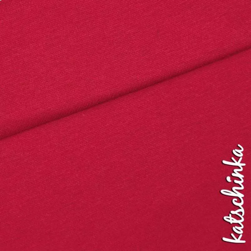 Bio Bündchenstoff fuchsia als elastische Schlauchware von Fabrilogy