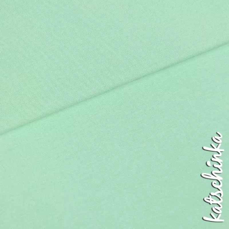 Bio Bündchenstoff hellmint als elastische Schlauchware von Fabrilogy