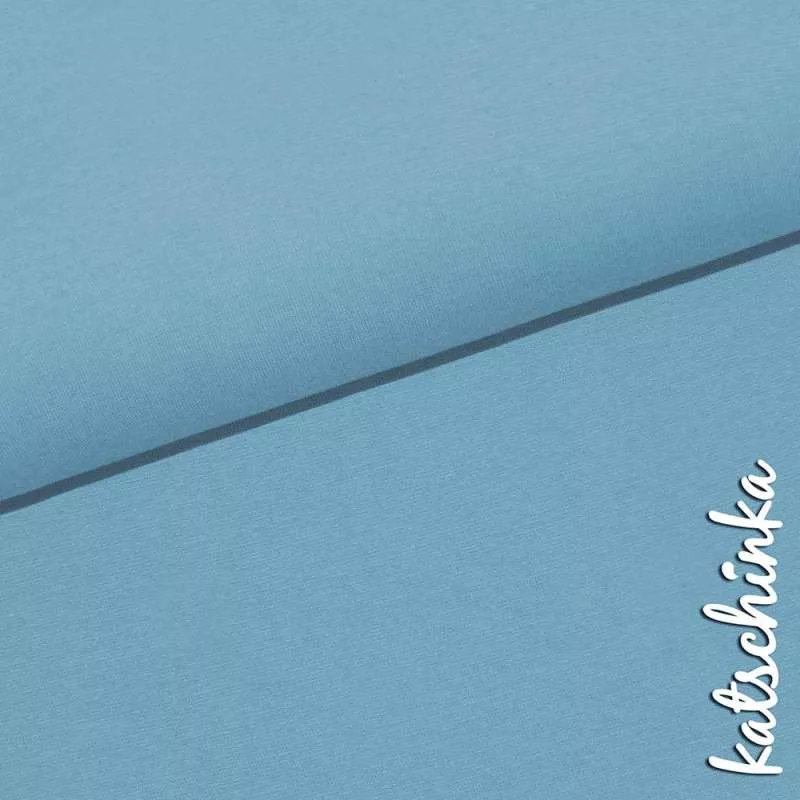 Bio Bündchenstoff himmelblau als elastische Schlauchware von Fabrilogy