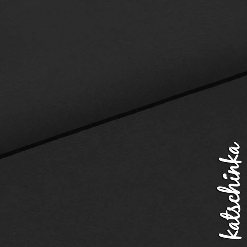 Bio Bündchenstoff schwarz als elastische Schlauchware von Fabrilogy