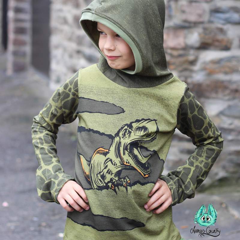Bio Sommersweat DinoPower - Panel olive