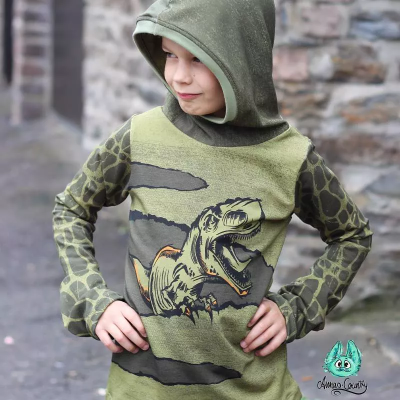 Bio Sommersweat DinoPower - Panel olive