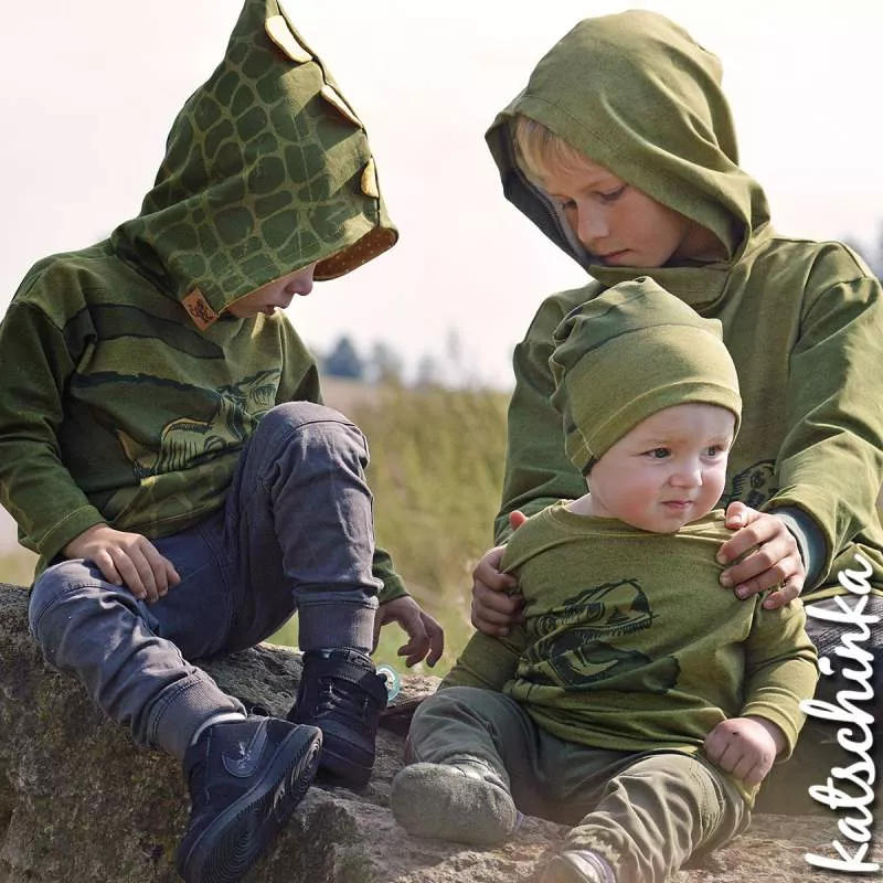 Bio Sommersweat DinoPower - Panel olive