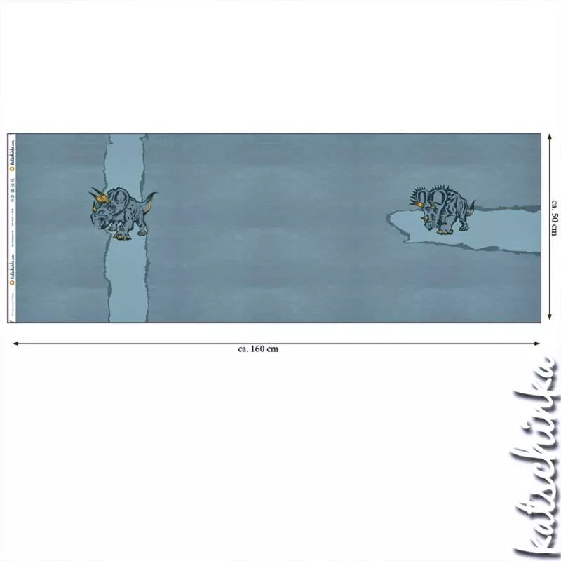 Bio Sommersweat DinoPower - Panel dusty blue