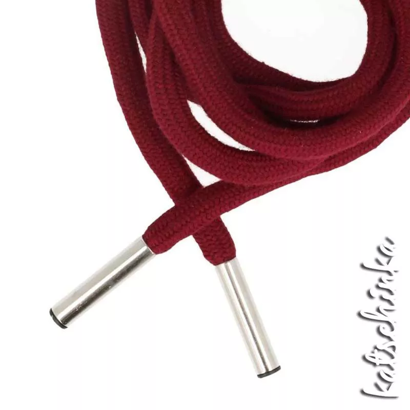 Fertig Hoodiekordel 6mm - bordeaux 750 / Kordel mit angebrachtem Kordelende
