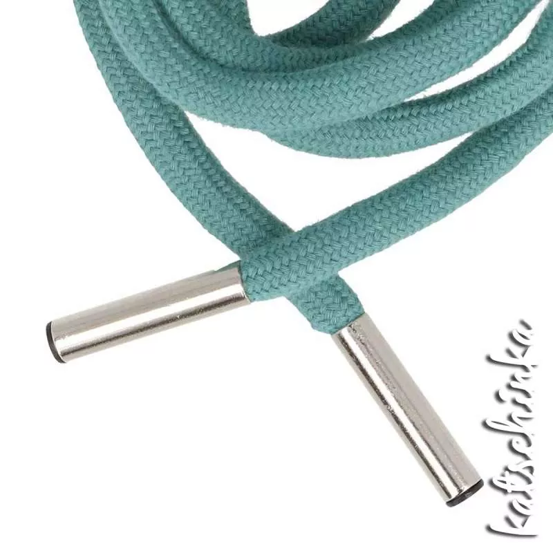Fertig Hoodiekordel 6mm - dusty mint 500 / Kordel mit angebrachtem Kordelende