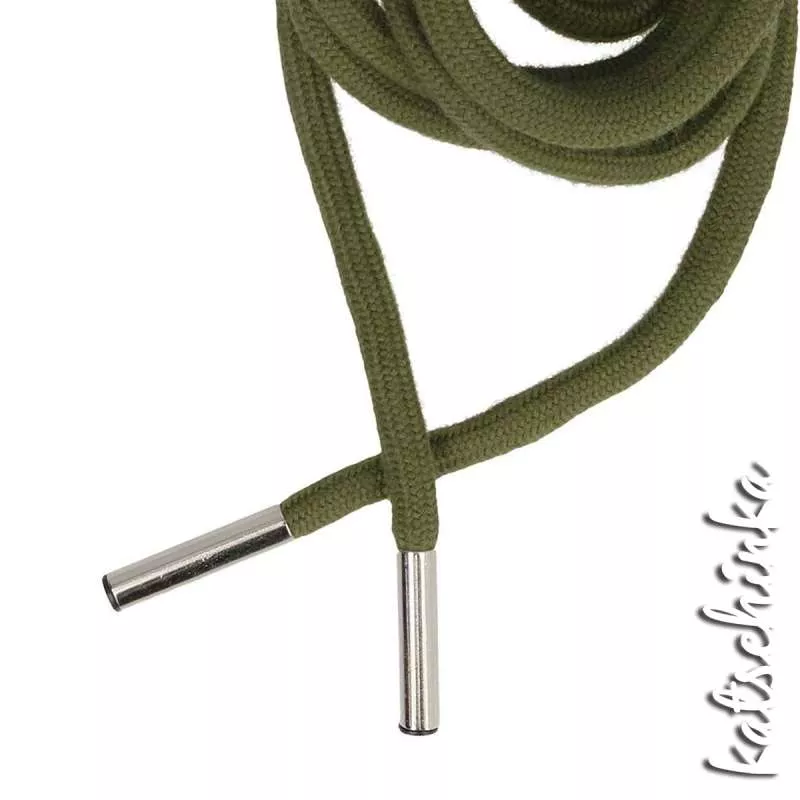 Fertig Hoodiekordel 6mm - oliv 542 / Kordel mit angebrachtem Kordelende