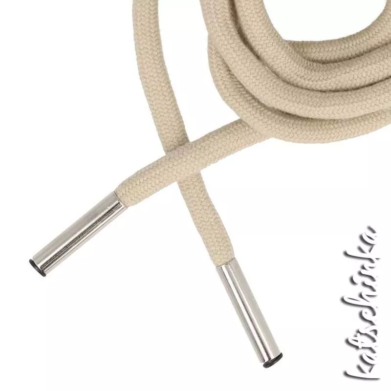 Fertig Hoodiekordel 6mm - sand / beige 886 / Kordel mit angebrachtem Kordelende - Kopie