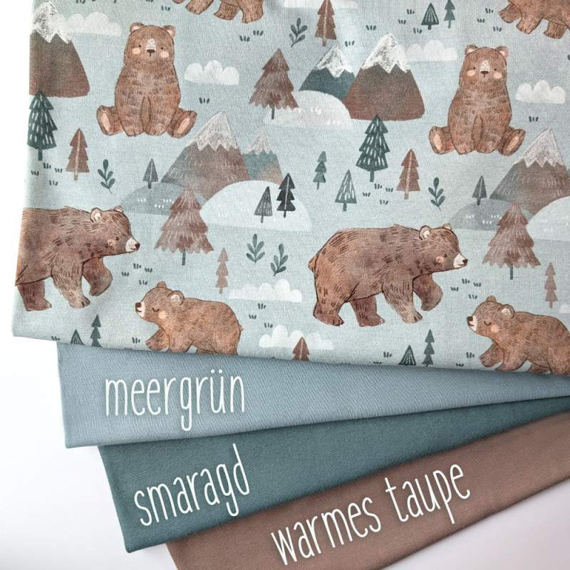 Kinderstoff Jersey mit Igeln und Pusteblumen – verspieltes Design als Meterware