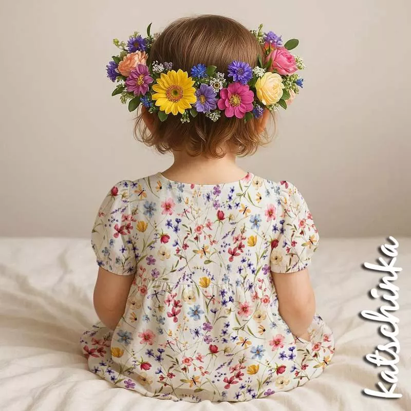 Jersey Baumwollstoff Wildblumen 6472 – Blumenstoff als Meterware