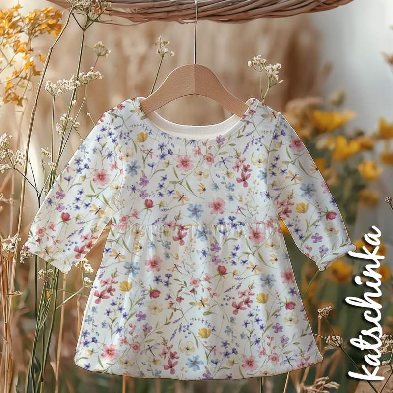 Jersey Baumwollstoff Wildblumen 6472 – Blumenstoff als Meterware